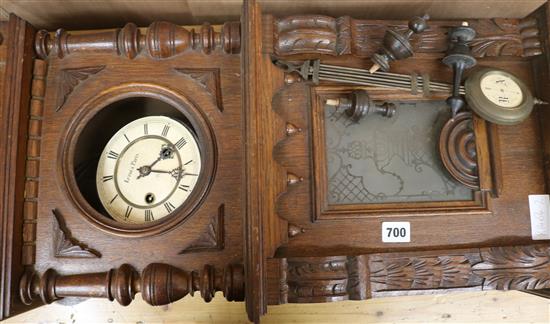 A Junghans oak cased wall clock